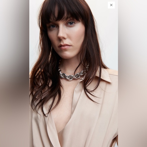 Mango Side-slit satin dress    Size  8 - Picture 7 of 7